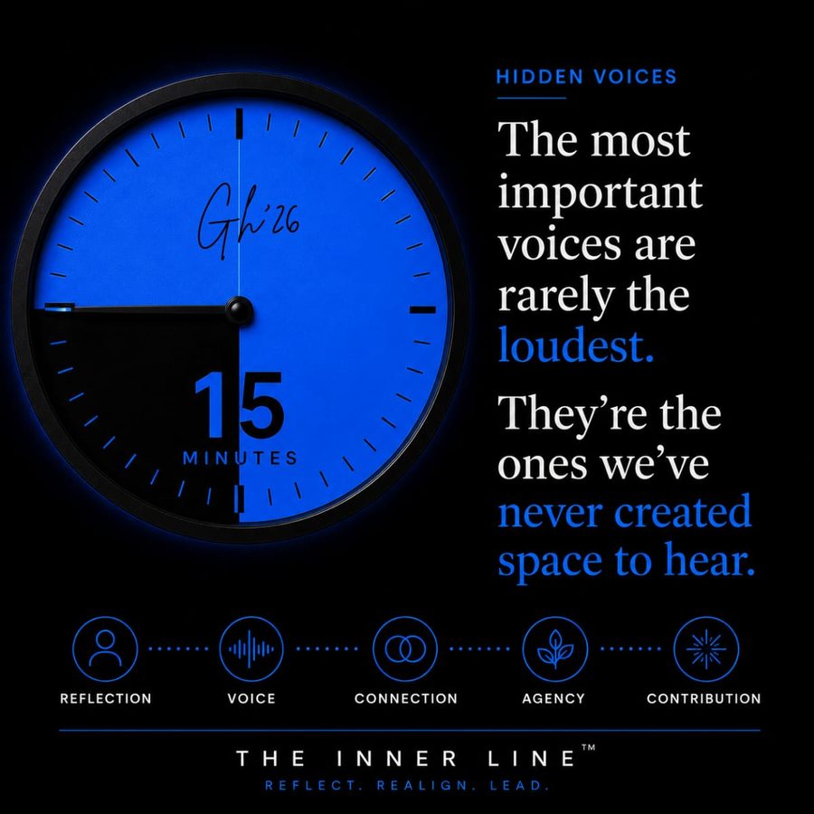 Hidden Voices graphic: The most important voices are rarely the loudest. They're the ones we've never created space to hear.