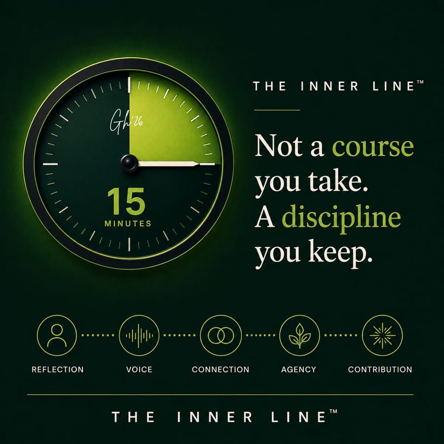 The Inner Line graphic: Not a course you take. A discipline you keep.